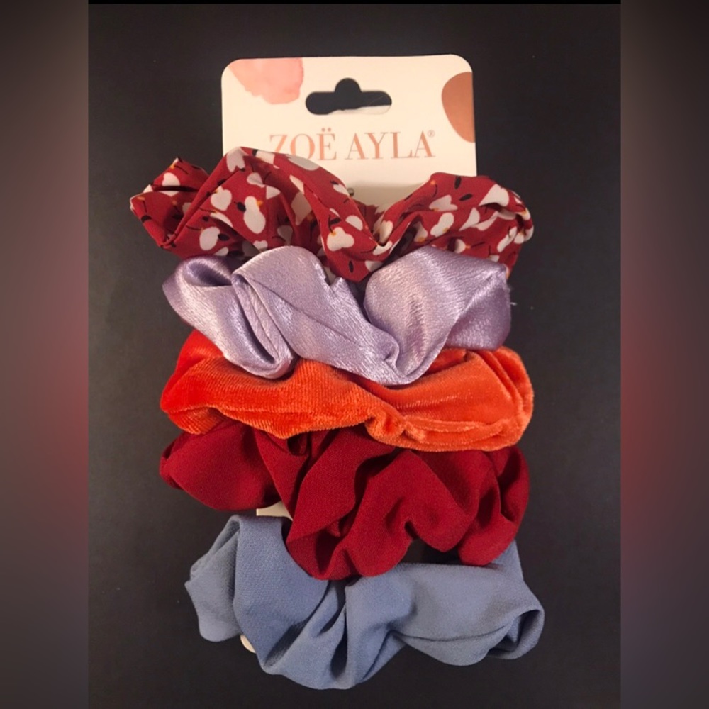 Scrunchies Colorful 5Pcs Hair Accessories NWT